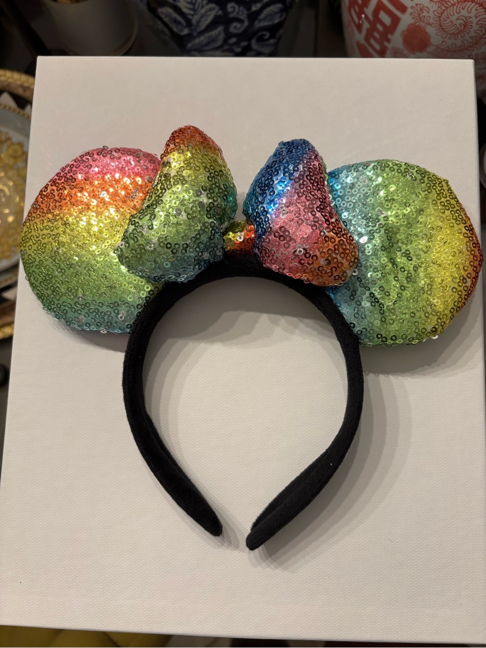 Sequin Rainbow Mouse Ear Headband for Kids